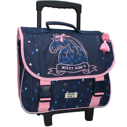 Borsa da scuola con ruote Cavallo Milky Kiss We Are One 38 CM High-end