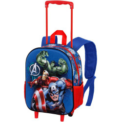 Sac à dos à roulettes maternelle Avengers Energy 3D 34 CM