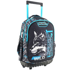Sac à dos à roulettes Animal Planet Loup 45 CM Trolley