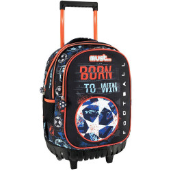 Football Born to Win 45 CM Trolley Wheeled Backpack
