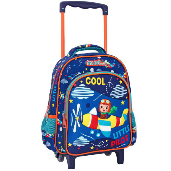 Must Pirates Kindergarten 31 CM Trolley Wheeled Backpack