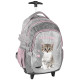 Sac à dos à roulettes Chat mignon 45 CM trolley - Cartable