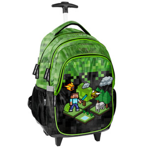 Sac à Dos Clean Planet - Motif Carreaux Verts - Polyester - Multi Poches - Neuf Avec étiquettes