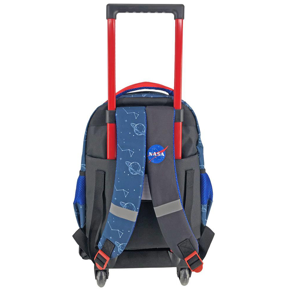 NASA Spaceship Valigia Da Cabina Rigida ABS 20x38x55 Cm – 4 Ruote, Serratura TSA, Capacità 27L, Bagaglio A Mano (Bianco)