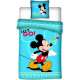 Parure housse de couette Mickey Let's go 140x200 cm et Taie d'oreiller