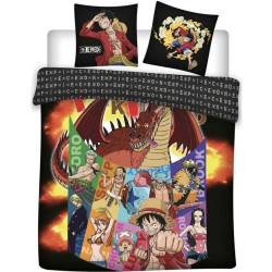 One Piece Bettbezug-Set 200x200 cm und Kissenbezug