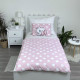 Verzierung Baumwoll-Bettbezug Marie "Light Pink" 100x135 cm und Kissenbezug
