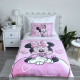 Parure housse de couette coton Minnie 100x135 cm et Taie d'oreiller