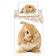 Kaninchen-Bettbezugsset aus Baumwolle 140x200 cm und Kissenbezug