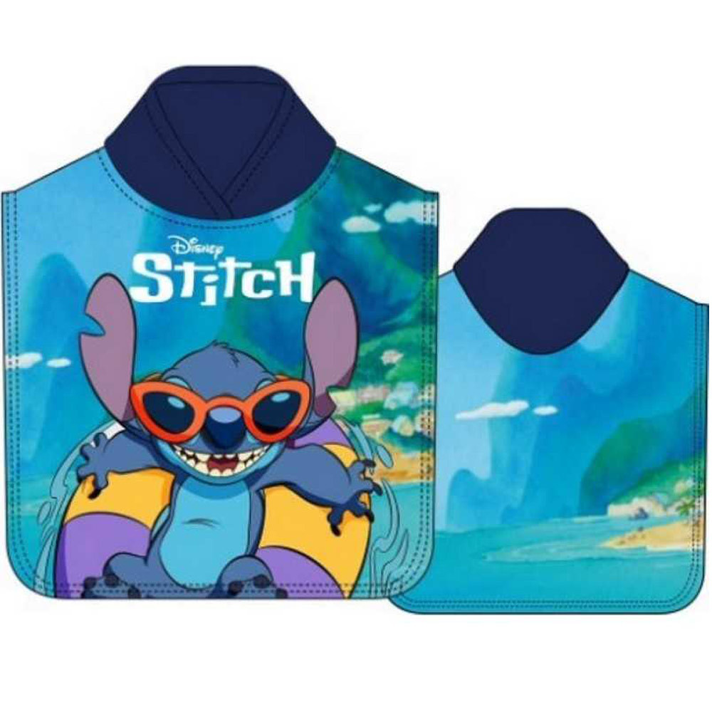 Stitch Holidays Poncho da bagno con cappuccio