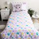 Parure housse de couette coton Chaton Colours 140x200 cm avec Taie d'oreiller