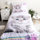 Parure housse de couette coton Chaton Colours 140x200 cm avec Taie d'oreiller