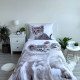 Parure housse de couette coton Chatons gris 140x200 cm avec Taie d'oreiller