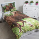 Graue Kätzchen Bettbezugsset aus Baumwolle 140x200 cm mit Kissenbezug