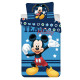 Mickey Hello 140x200 cm cotton duvet cover and pillowcase