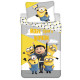 Minions Bello Baumwoll-Bettbezug-Set 140x200 cm und Kissenbezug