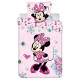 Minnie Flowers 140x200 cm cubierta de edredón de algodón y funda de almohada