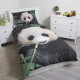 Completo copripiumino Panda in cotone 140x200 cm con federa