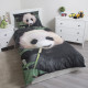 Panda Bettbezugsset aus Baumwolle 140x200 cm mit Kissenbezug