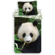 Parure housse de couette coton Panda 140x200 cm avec Taie d'oreiller