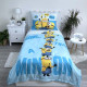 Minions 2 Bettbezug-Set Blau 140x200 cm und Kissenbezug