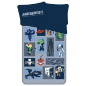 Minecraft Baumwoll-Bettbezug-Set 140x200 cm mit Kissenbezug