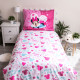 Parure housse de couette Minnie Pink 140x200 cm et Taie d'oreiller