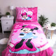 Parure housse de couette Minnie Pink 140x200 cm et Taie d'oreiller