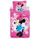 Parure housse de couette Minnie Pink 140x200 cm et Taie d'oreiller