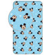 Blaues Mickey Mouse Spannbettlaken aus Baumwolle 1 Person 90x200 cm