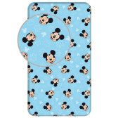 Blue Mickey Mouse Cotton Fitted Sheet 1 person 90x200 cm