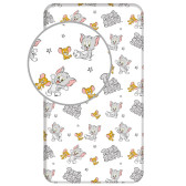 Tom and Jerry cotton fitted sheet 1 person 90x200 cm