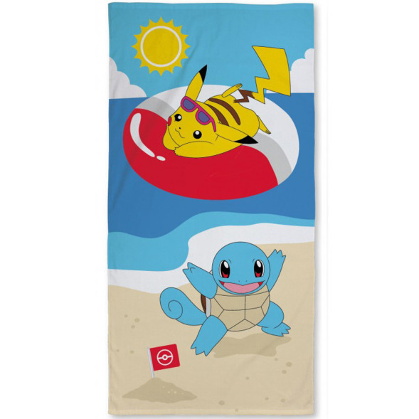 Serviette de plage coton Pokémon Pikachu 140x70 cm