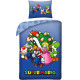 Parure housse de couette coton Super Mario Friends 140x200 cm et Taie d'oreiller