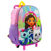 Crochet 30 CM Trolley Kindergarten Wheeled Backpack