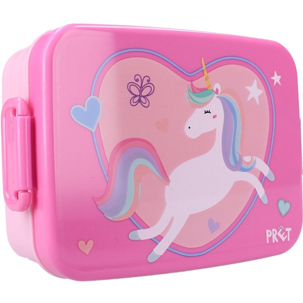 Boite goûter Licorne Rose Ready - 16 CM