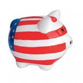 Schweinchen Flagge USA
