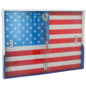 Pendule rectangle drapeau en verre - 40 CM
