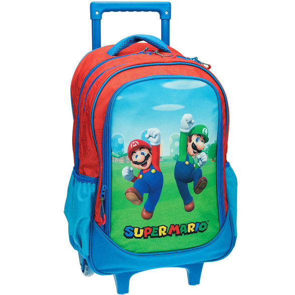 Backpack with wheels Super Mario 46 CM - 2 Cpt