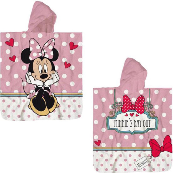 Minnie Pink Poncho - Frottee-Handtuch