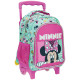 Minnie Pink 30 CM Kindergarten Rucksack auf Rädern