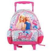 Sac à dos à roulettes Barbie Rose maternelle 30 CM