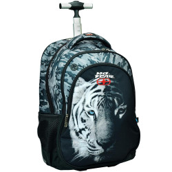 No Fear Tiger Mochila Con Ruedas Blanco 48 CM - Mochila Escolar