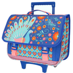 Cartable à roulettes Paon Violet 41 CM - Trolley