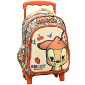 Minnie Flowers 30 CM Trolley Kindergarten Wheeled Backpack