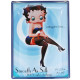 Plaque Métallique Betty Boop Relief - 40 CM