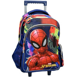 Spiderman Marvel Mochila con Ruedas Azul 46 CM Carro de alta gama