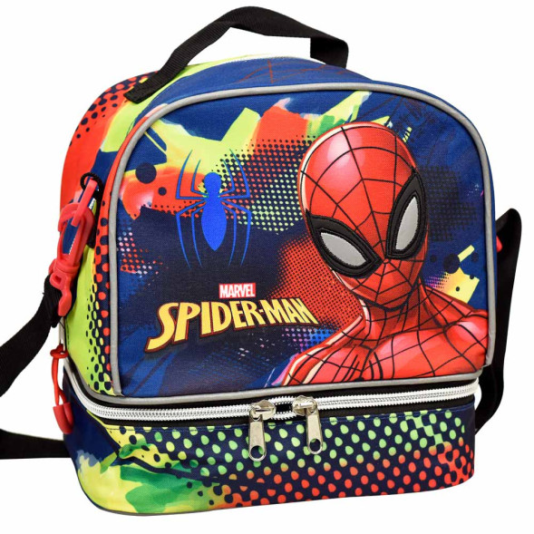 Sac goûter Spiderman Marvel Bleu 21 CM - sac déjeuner