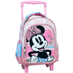 Vintage Minnie Love 30 CM Trolley Kindergarten Zaino con Ruote