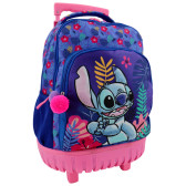 Wheeled backpack Stitch Blue 43 CM 2 Cpt